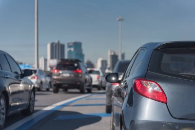 trafik reçel araba otoyol yolda sıra ile acele saat