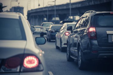 Trafik reçel araba otoyol yolda sıra ile bitirim, vintage işlem tarzı