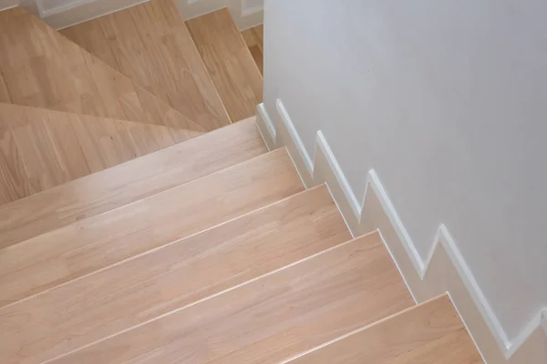 Fából Készült Lépcső Lakberendezés Modern Házban Interior Design Koncepció — Stock Fotó