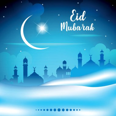arka plan için İslam tebrik eid mubarak - çeviri: mübarek Festivali. etiket, afiş, poster, vb değiştirmek kolay yazdırmaya hazır