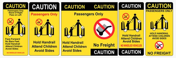 Sicherheitszeichen Für Rolltreppen Leicht Ändern — Stockvektor