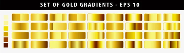 Satz Von Goldgradienten Leicht Ändern — Stockvektor