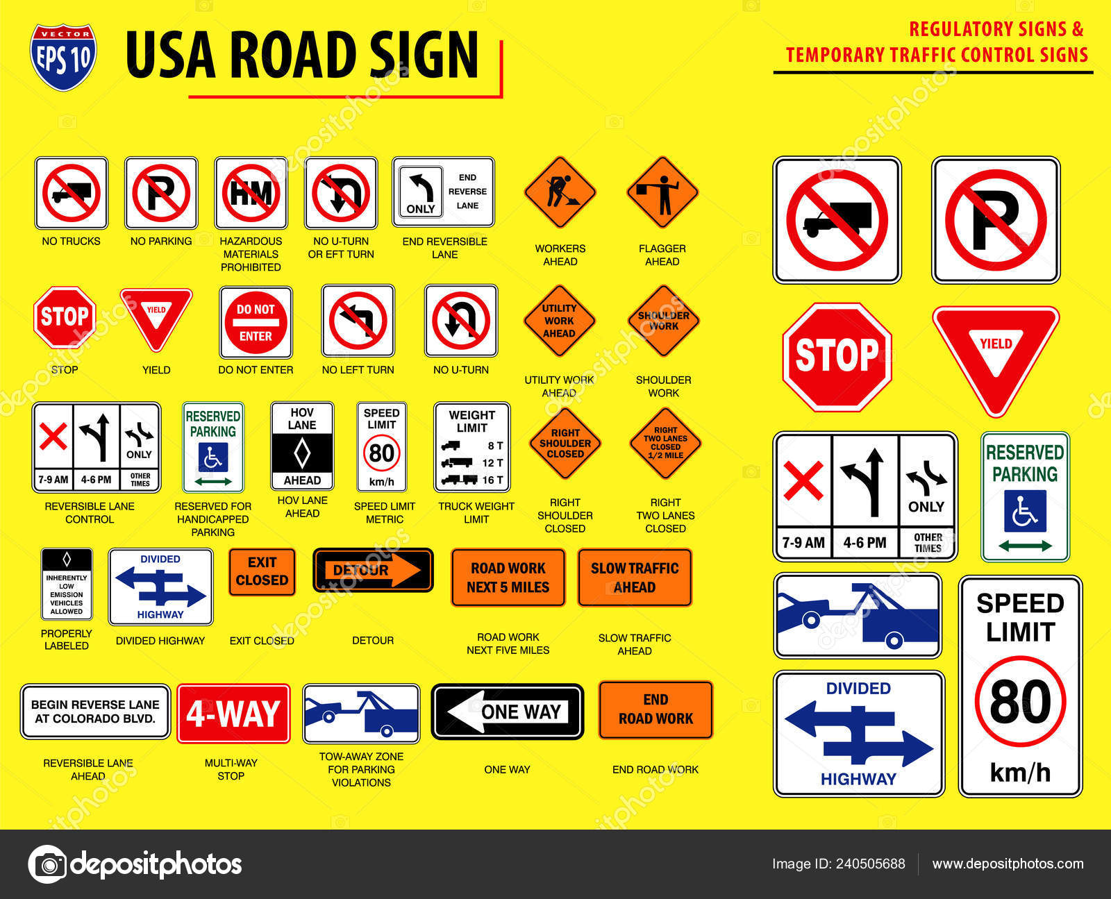 traffic control signs