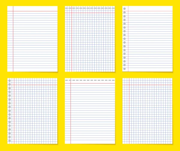 一套各种空白的空白纸 易于修改 — 图库矢量图片