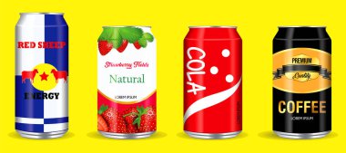 alüminyum teneke kutuda soda su içme ayarlayın. değişiklik yapmak kolay