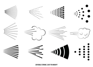 Set of spray icon. vector Set of spray icon. vector