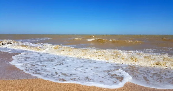 Sandy Karadeniz kıyısında güneşli yaz gün