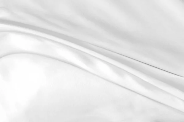 Witte Doek Achtergrond Abstract Met Zachte Golven — Stockfoto