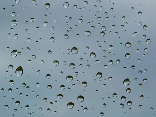 Textured Water Drops Window Glass — Stock Photo, Image