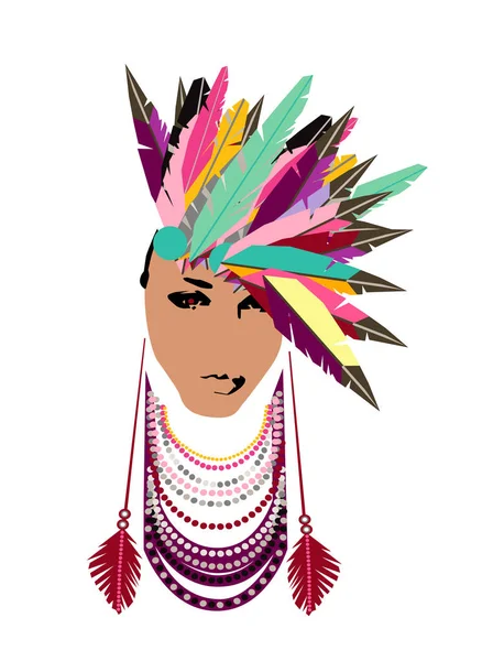 Kızlar dikey, tüyler ve kolye