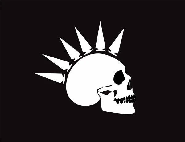 Punk kurukafa simgesinin yan arka plan üzerinde