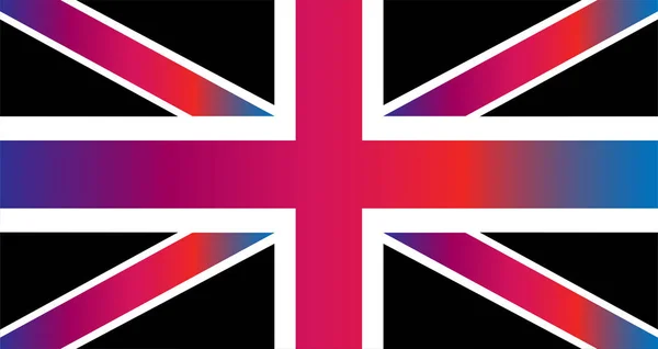 British Flag Gradient Purple Pink Background Vector — Stock Vector