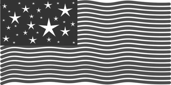 Bandeira Americana Eua Fundo Vetor Cinza —  Vetores de Stock