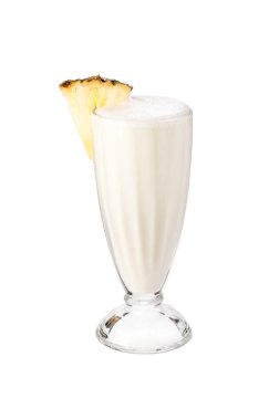 muzlu süt beyaz arka plan dekore edilmiştir.