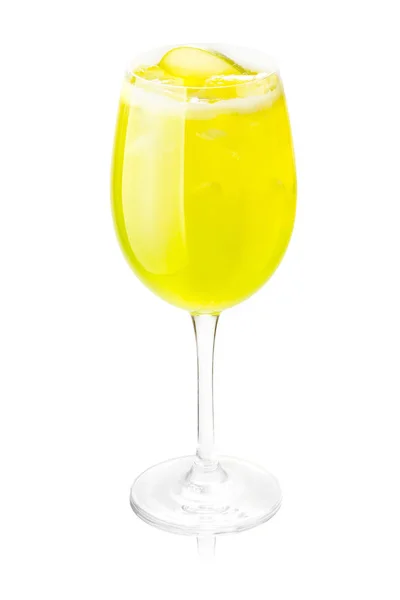 Rinfrescante Analcolico Cocktail Sfondo Bianco — Foto Stock