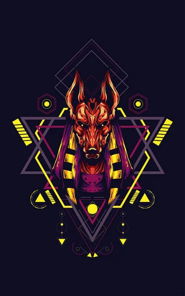 Anubis Szent Geometria Grafika — Stock Fotó