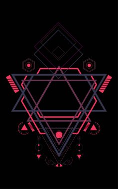 Kutsal Geometri illüstrasyon model