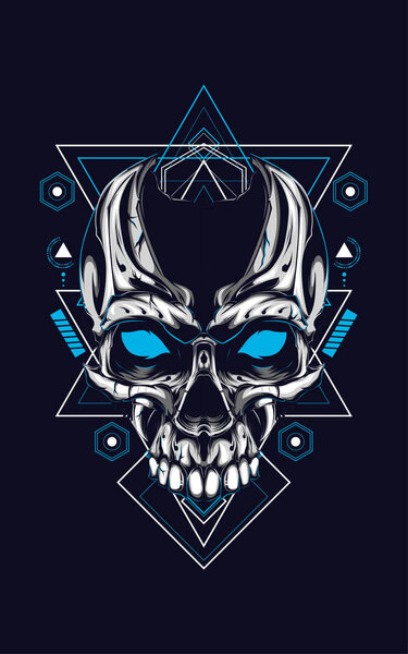 Иллюстрация сакральной геометрии черепа
