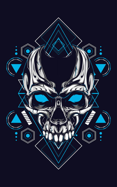 Иллюстрация сакральной геометрии черепа
