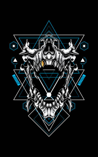 Иллюстрация сакральной геометрии черепа
