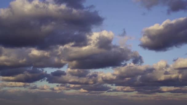 Belle Soirée Coucher Soleil Dans Ciel Dans Ciel Flotter Nuages — Video