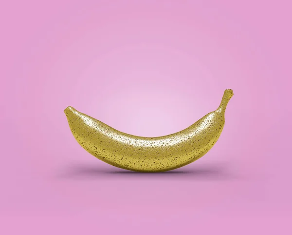 Banana de ouro único — Fotografia de Stock