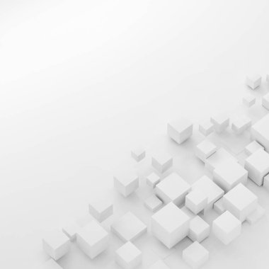 geometrik arka plan beyaz küpler
