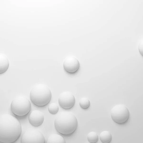 Fondo geométrico abstracto con esferas blancas — Foto de Stock