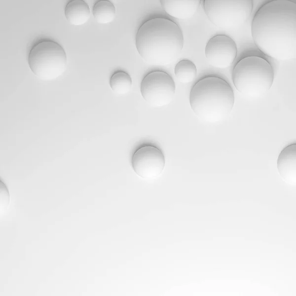Fondo geométrico abstracto con esferas blancas — Foto de Stock