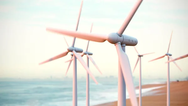 Generadores de energía eólica . —  Fotos de Stock