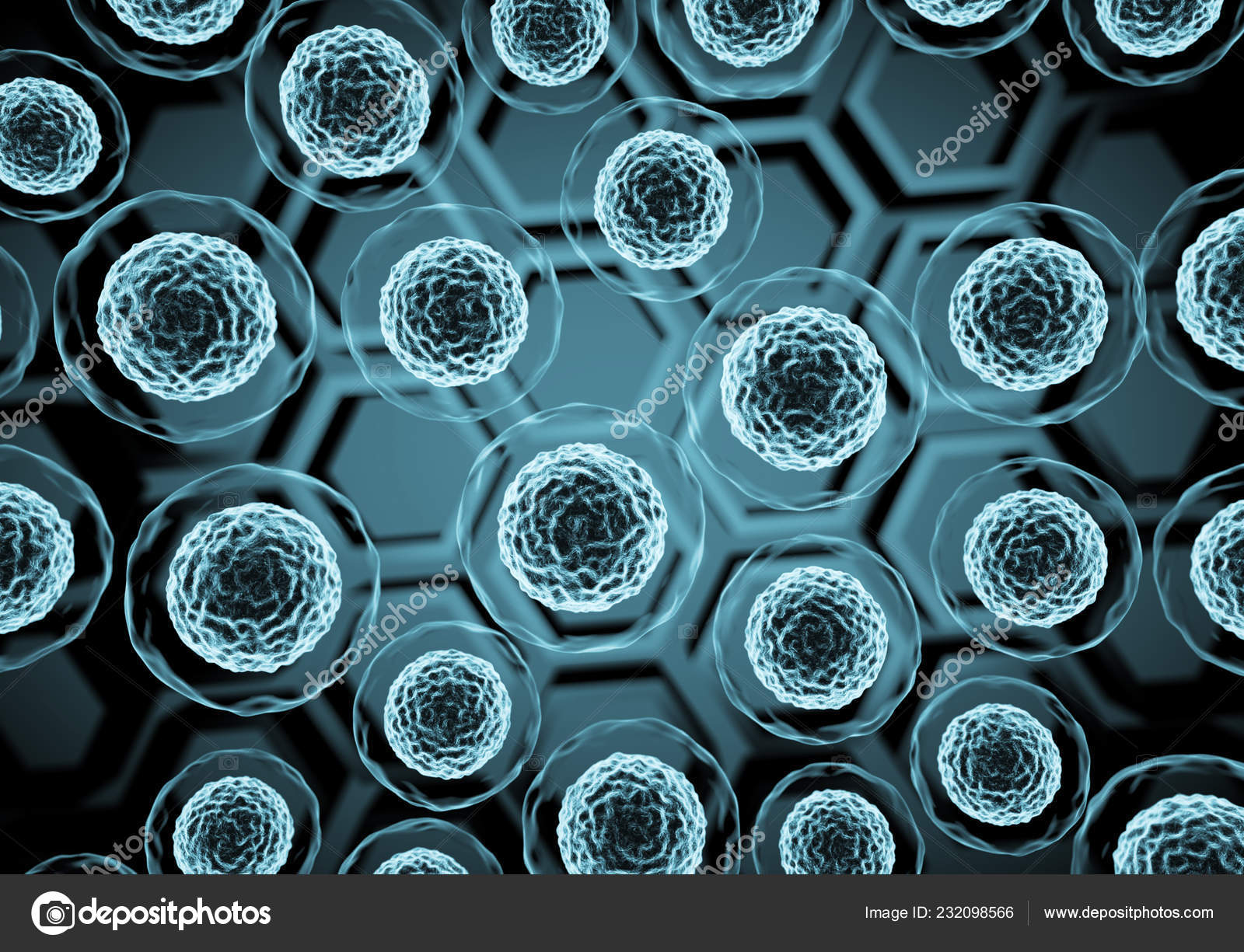 Vista de las células bajo un microscopio . — Foto de stock #232098566 ©  ouh_desire, image size:1600x1225