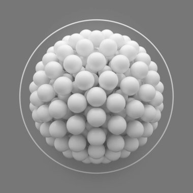 Soyut Beyaz parçacıklar moleküler yapısı