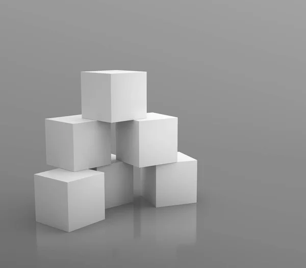 Grey cubes studio shot — Stock Photo, Image