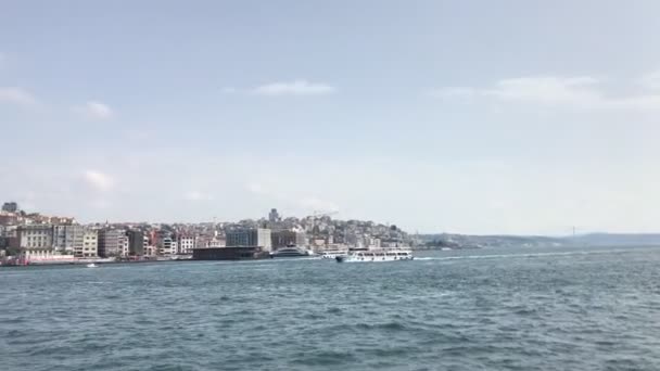 Estambul ciudad panorama desde el agua — Vídeo de stock