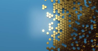 Soyut altın petek arka plan.