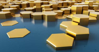 Soyut altın petek arka plan.