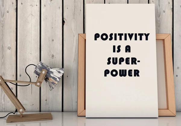 Palabras Motivación Positividad Superpotencia Cita Inspiradora Vida Concepto Felicidad Renderizado — Foto de Stock