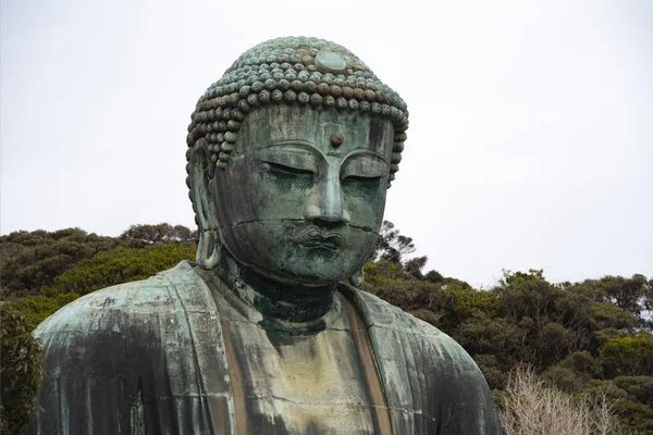 Nagy Bronz Buddha Szobor Kamakura Tokió Japán — Stock Fotó