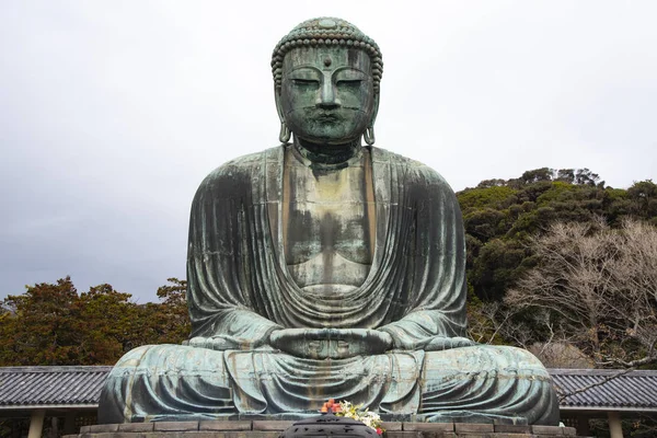 Nagy Bronz Buddha Szobor Kamakura Tokió Japán — Stock Fotó