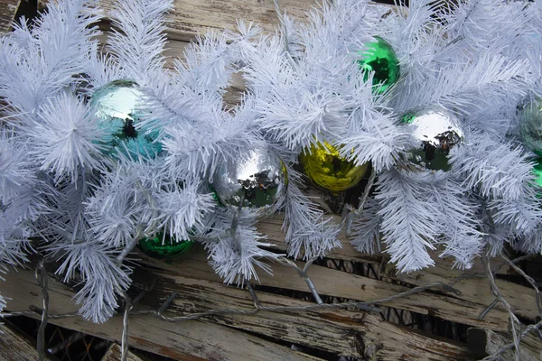 Chrostmas Decoration Outdoor Wood — Stock Photo, Image