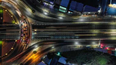 Otoyol üst görünümü, karayolu trafiği Tayland 'da önemli bir altyapı