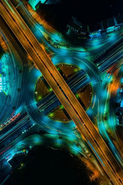 Expressway Top View Road Traffic Important Infrastructure Thailand — Stock Photo, Image