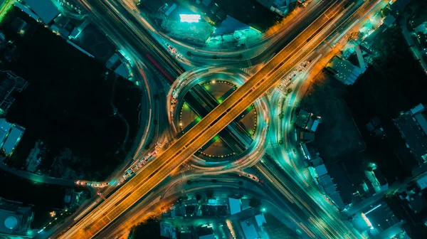 Expressway Top View Road Traffic Important Infrastructure Thailand — Stock Photo, Image