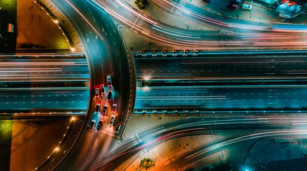 Expressway Top View Road Traffic Important Infrastructure Thailand — Stock Photo, Image