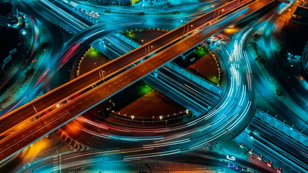 Expressway Top View Road Traffic Important Infrastructure Thailand — Stock Photo, Image