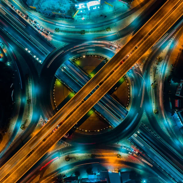 Expressway Top View Road Traffic Important Infrastructure Thailand — Stock Photo, Image