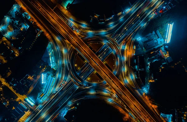 Schnellstraße Von Oben Straßenverkehr Eine Wichtige Infrastruktur Thailand Stockbild