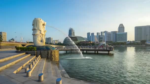 Zeitraffer Der Skyline Der Stadt Singapore Singapore Zeitraffer — Stockvideo