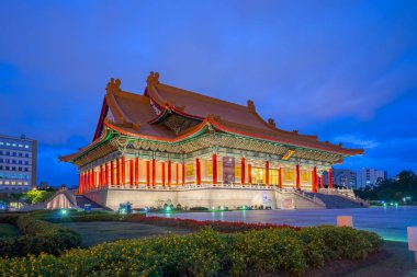 Taipei, Tayvan Ulusal konser salonu gece.