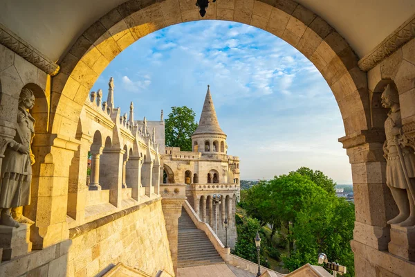 Fisherman Bastion Sunrise Budapest Hungary — стоковое фото